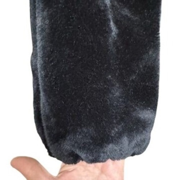 Vtg Sasson Glenoit Luxury Faux Fur Jacket Size 8 Black Made/USA ILGWU Retro 80s - Picture 6 of 15